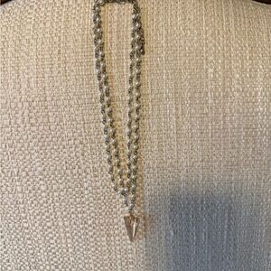 Double Strand Pearl and Swarovski Crystal Necklace